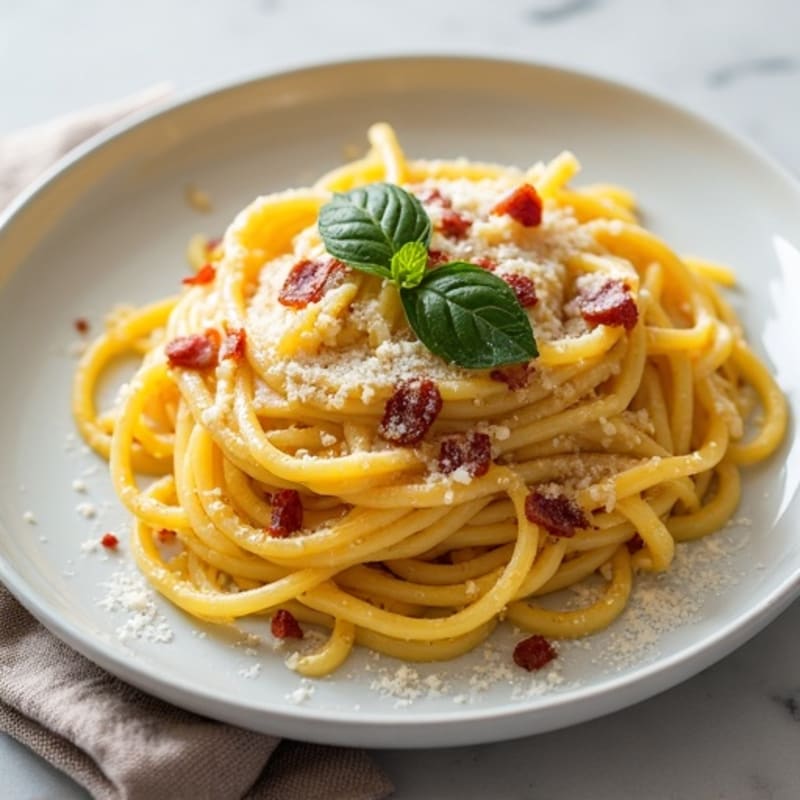 Creamy Turkey Bacon Spaghetti Squash Carbonara
