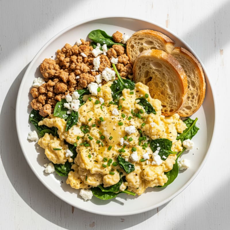 Savory Herb and Cheese Fluffy Scramble