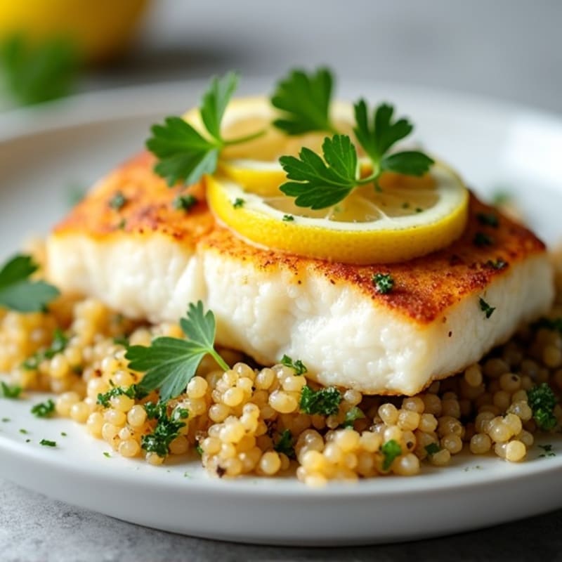 Gentle Baked Cod with Herbed Quinoa
