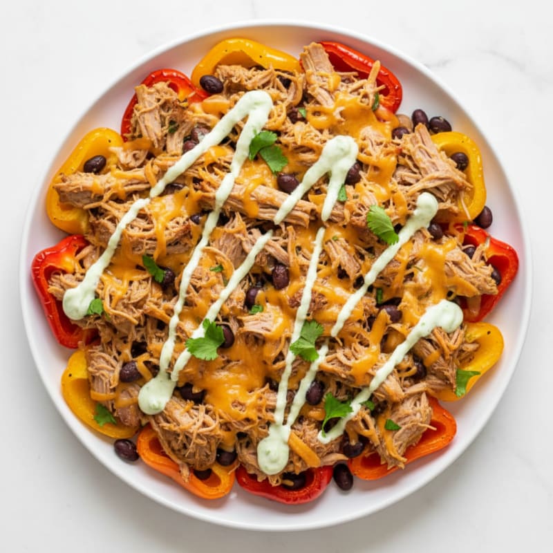 Smoky Pulled Pork Nachos with Zesty Lime Crema