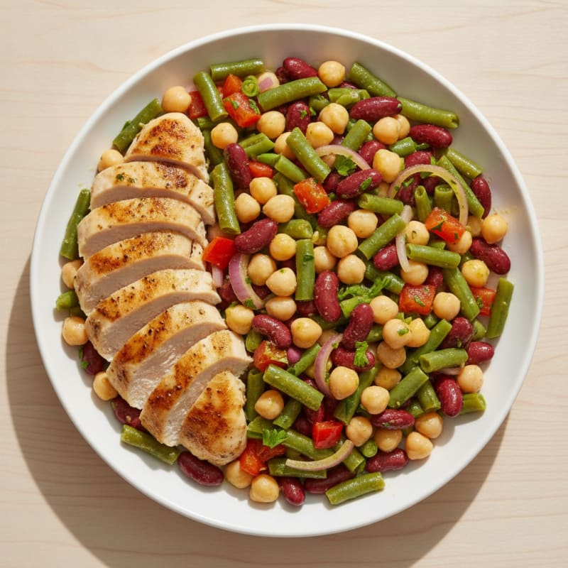 Three Bean Salad with Lemon-Herb Vinaigrette