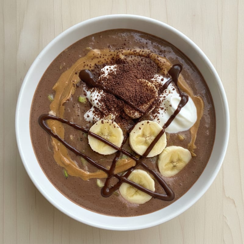 Protein Chocolate Shake with Peanut Butter and Banana