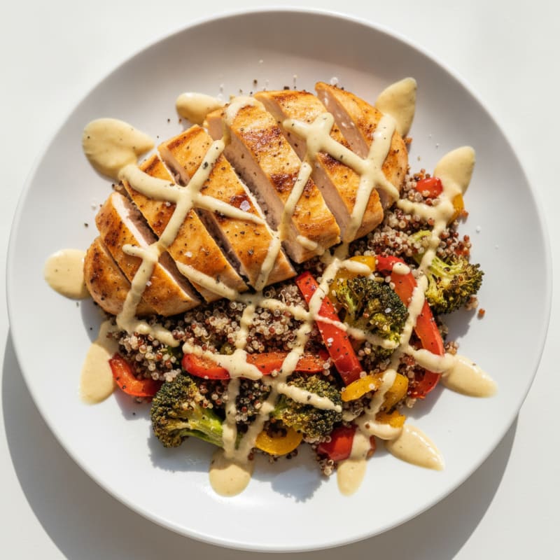 Chicken and Roasted Vegetable Protein Bowl