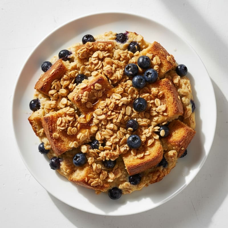 Blueberry Crumble French Toast Bake