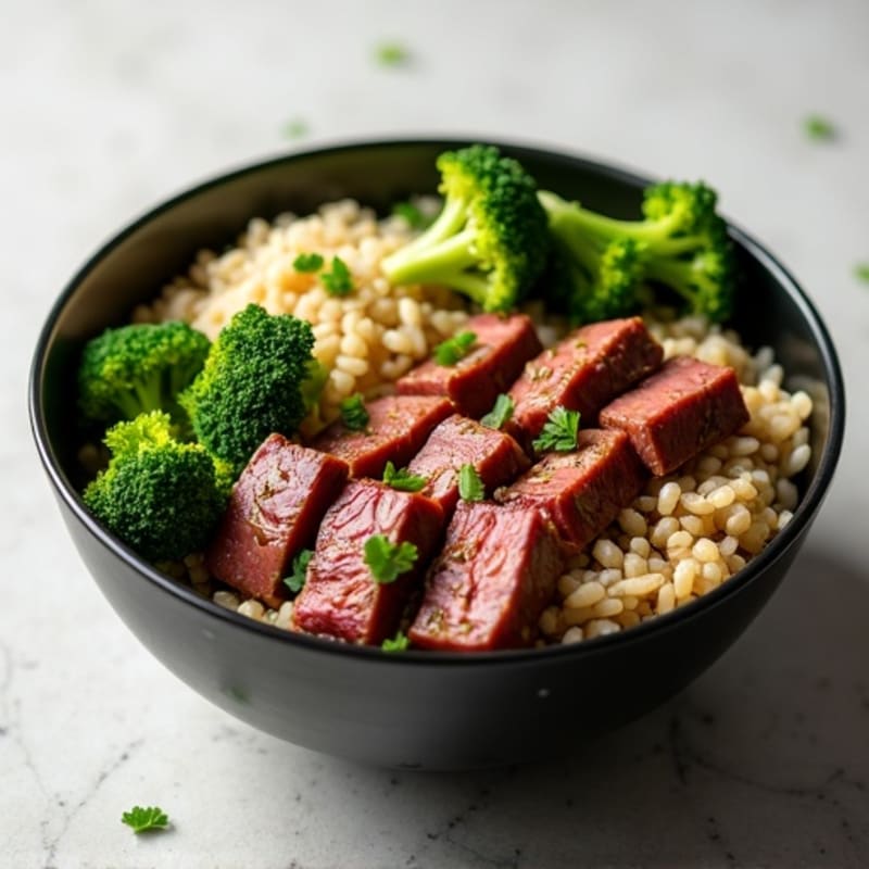 Ginger-Garlic Beef and Broccoli Rice Bowl