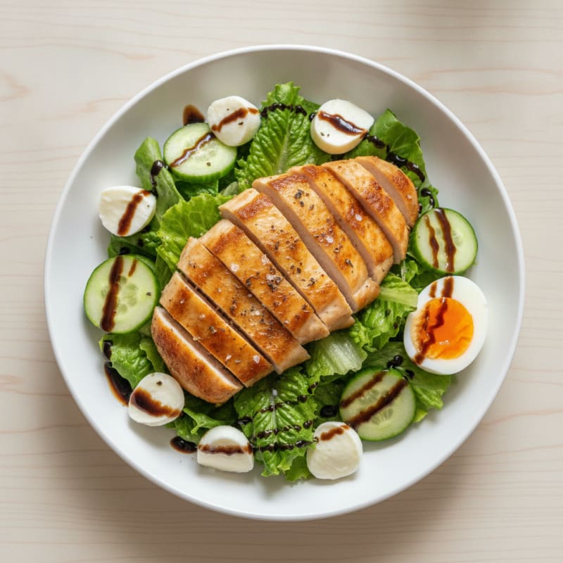 Pan-Seared Chicken Caprese Salad