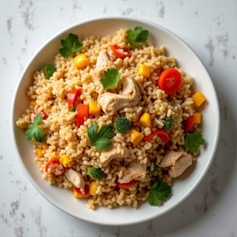 Healthy Chicken and Vegetable Fried Rice