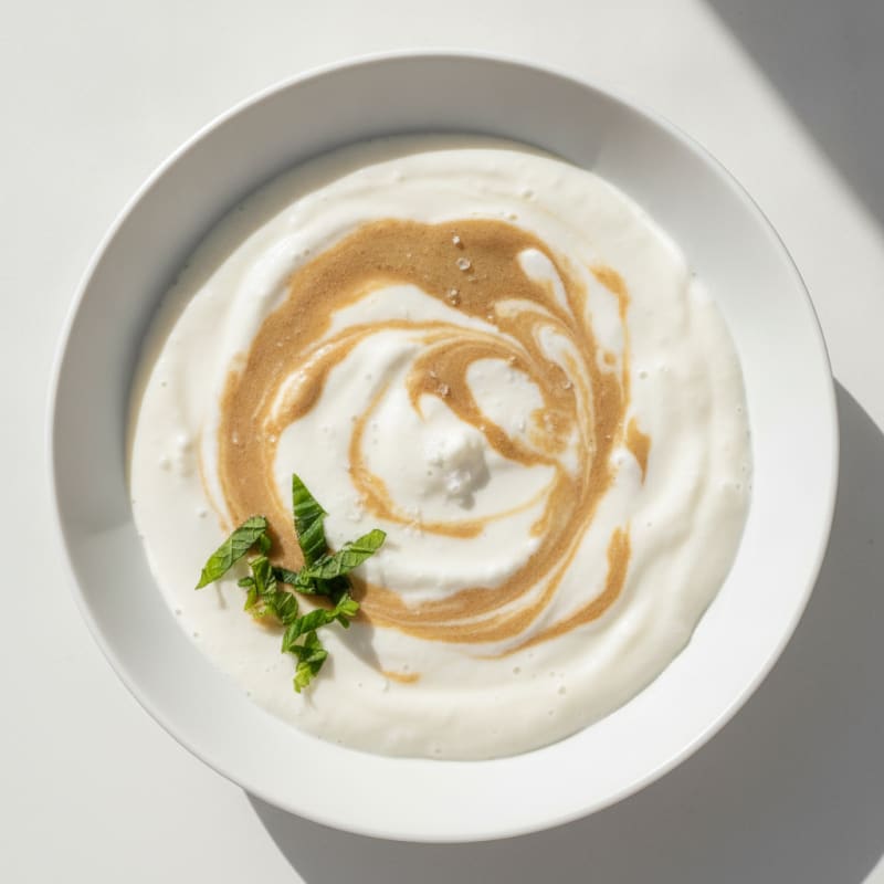 Silky Coconut Protein Pudding with Almond Butter