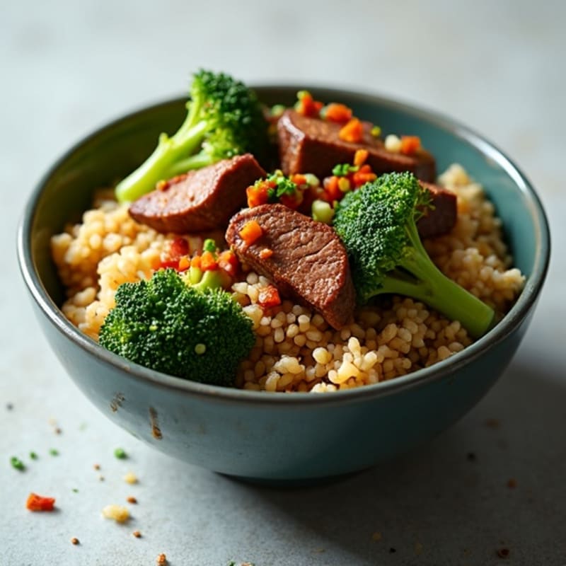 Ginger-Garlic Beef and Broccoli Rice Bowl