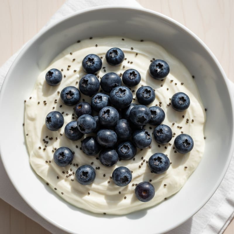 Silky Greek Yogurt Protein Pudding with Berries