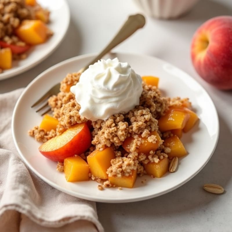Fresh Peach Crumble with Oat-Almond Topping