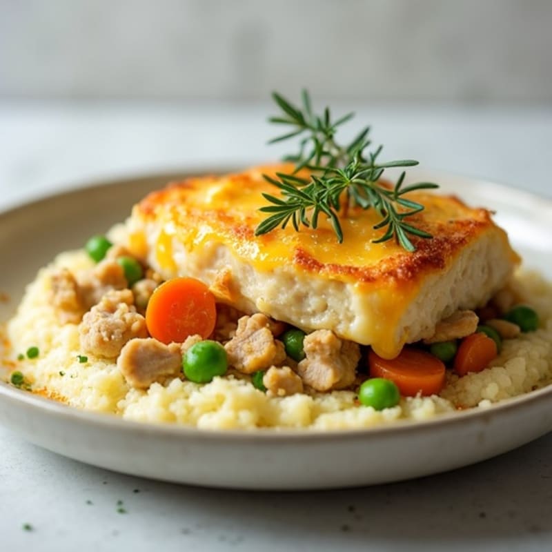 Herb-Roasted Turkey Shepherd's Pie with Cauliflower Mash