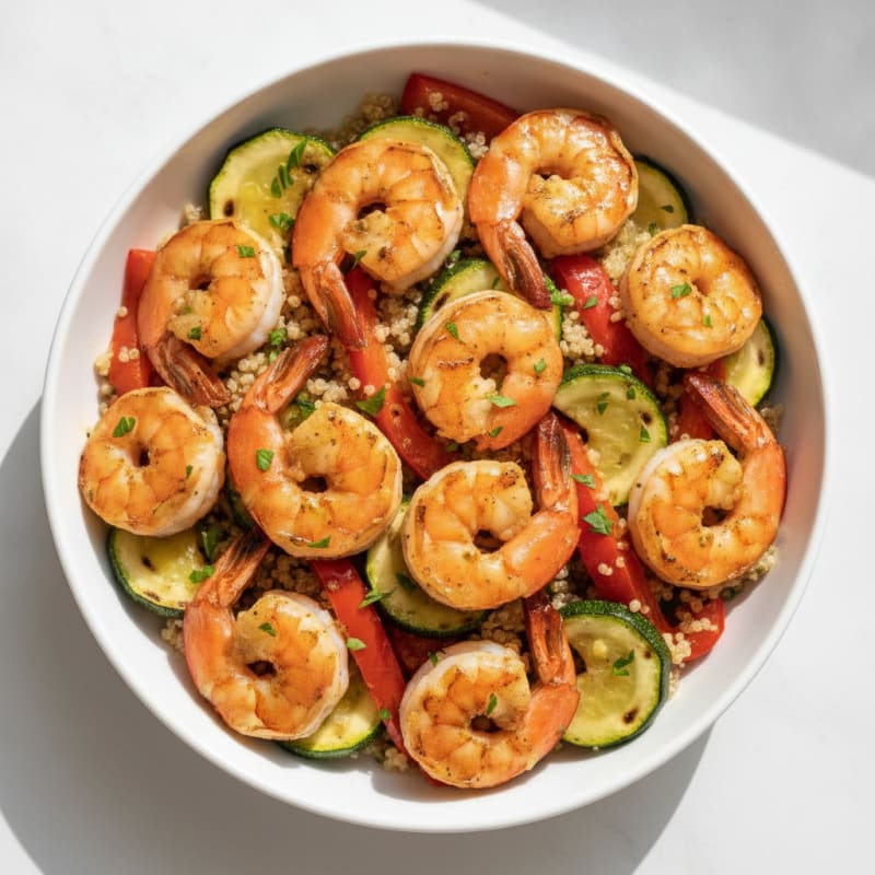 Grilled Shrimp and Vegetable Quinoa Bowl
