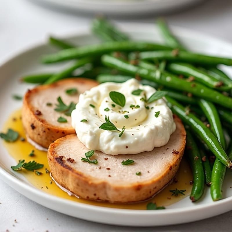 Herb-Roasted Turkey Breast with Creamy Cottage Cheese