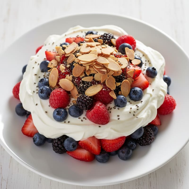 Creamy Greek Yogurt Protein Parfait with Mixed Berries