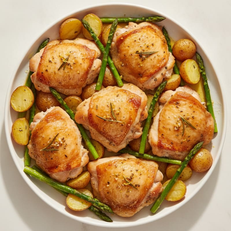 Lemon Herb Roasted Chicken Thighs