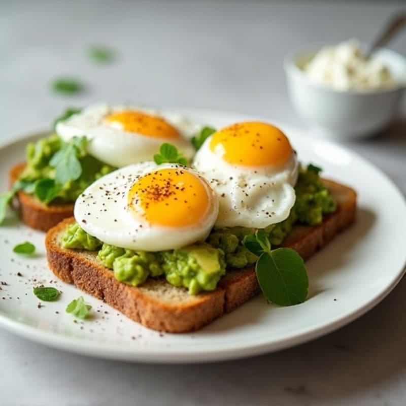 Protein-Packed Smashed Avocado Toast with Poached Eggs