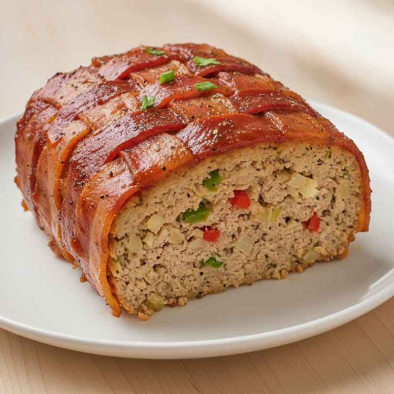 BBQ Bacon-Wrapped Meatloaf with Glaze