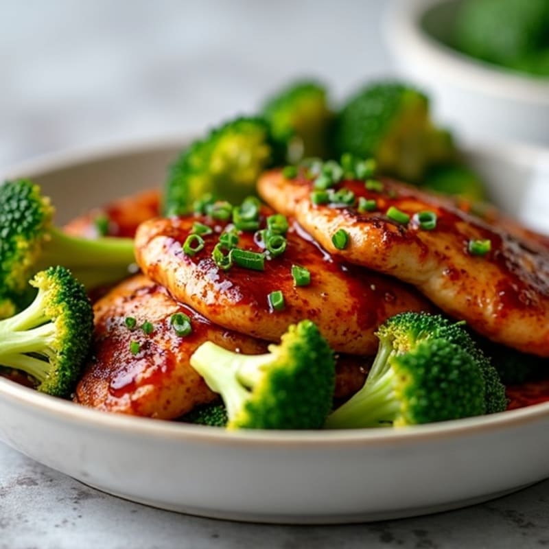 Sticky Teriyaki Glazed Chicken with Roasted Broccoli