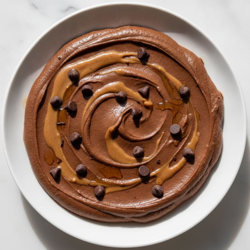 Silky Chocolate Protein Pudding with Almond Butter Swirl