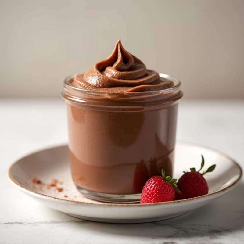 Silky Chocolate Protein Pudding with Almond Butter Swirl