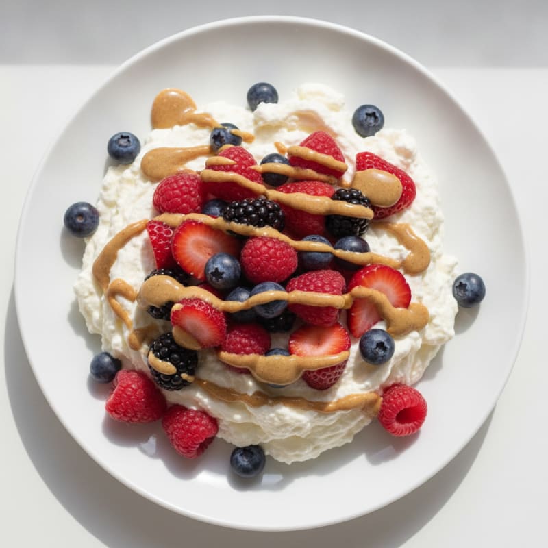 Creamy Greek Yogurt Protein Mousse with Mixed Berries
