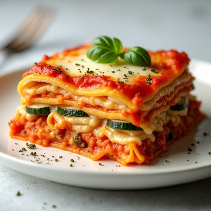 Baked Hearty Lean Turkey Zucchini Lasagna
