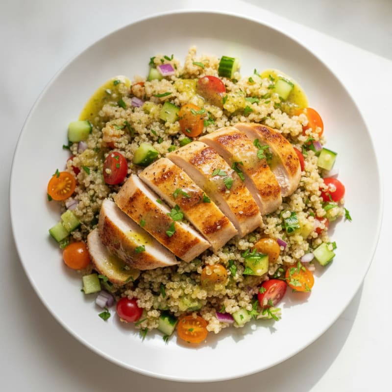 Lemon Herb Chicken and Quinoa Salad