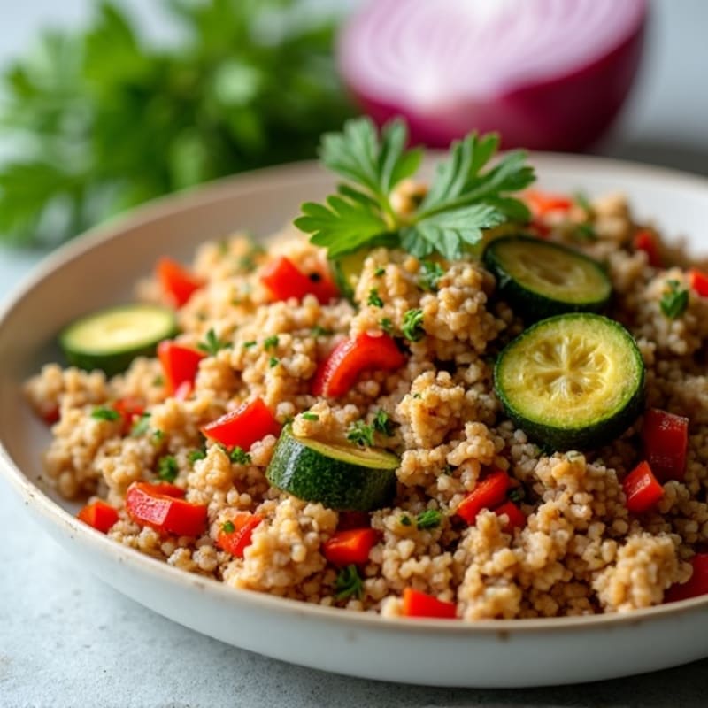 Ground Turkey and Zucchini Skillet with Fresh Herbs