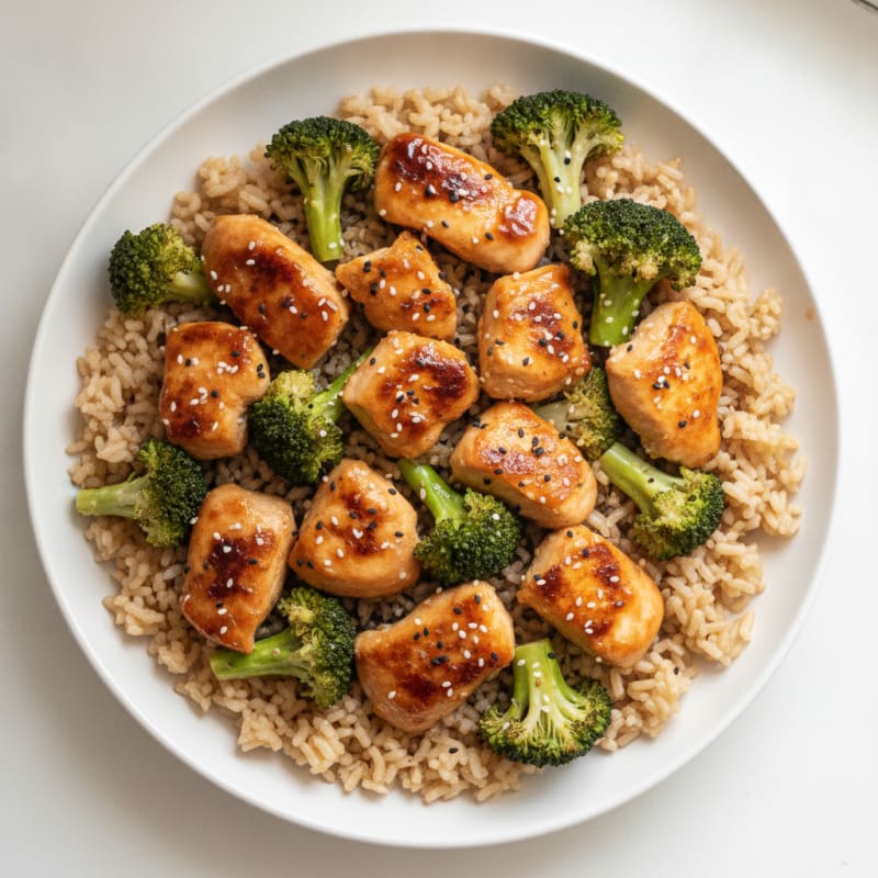 Teriyaki Chicken and Broccoli Rice Bowl