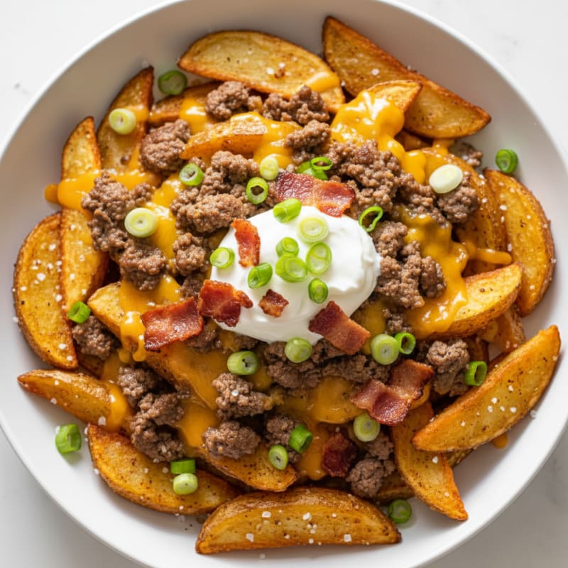 Clean-Eating Loaded Bacon Cheddar Fries