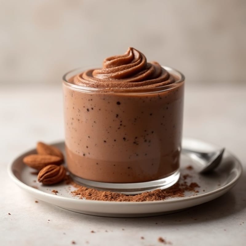 Silky Chocolate Protein Pudding with Almond Butter Swirl