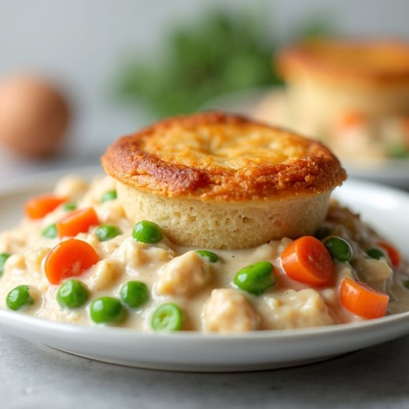 Healthy Creamy Turkey and Vegetable Pot Pie