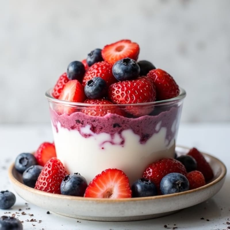 Greek Yogurt Protein Parfait with Mixed Berries