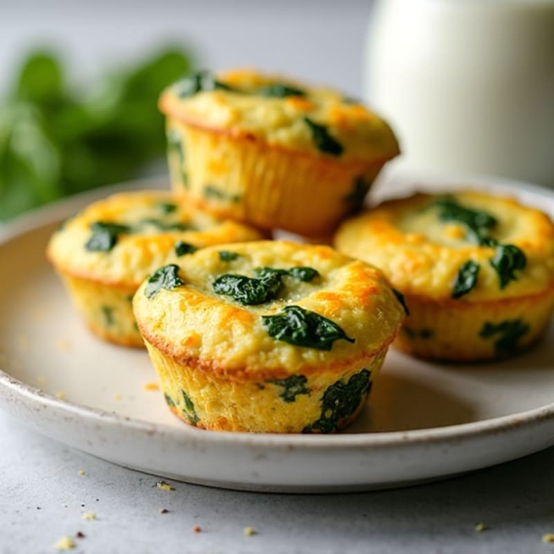 High Protein Egg and Spinach Muffins