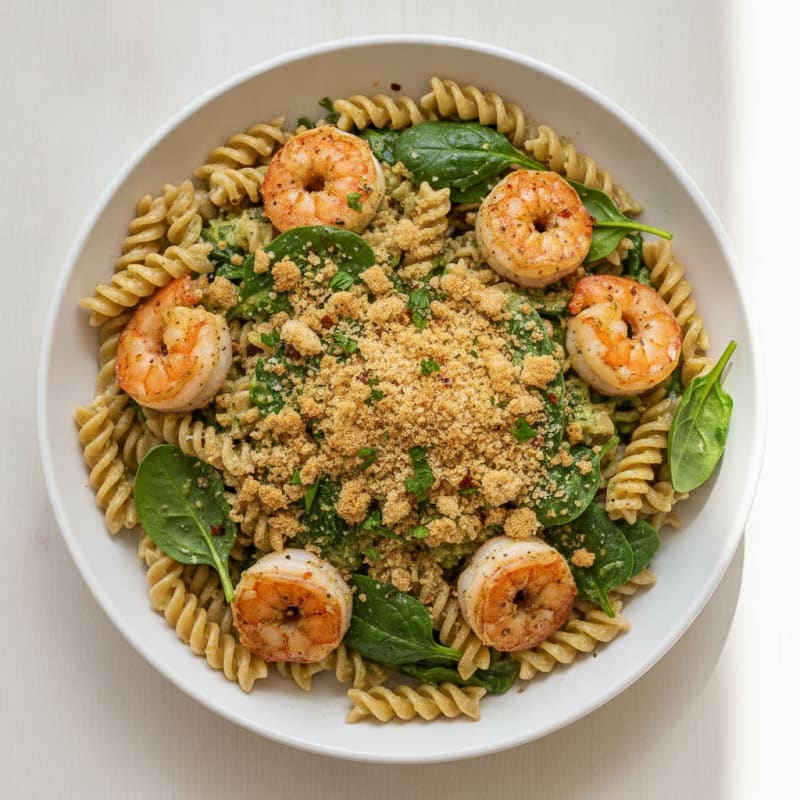 Garlic Herb Butter Pasta with Toasted Breadcrumbs