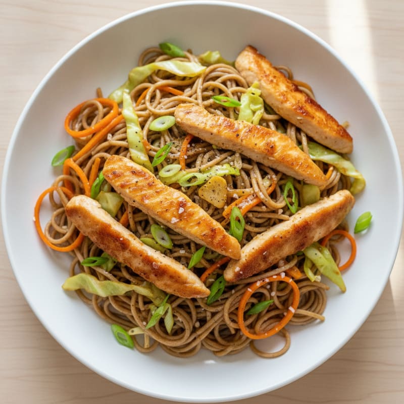 Chicken Chow Mein with Stir-fried Noodles
