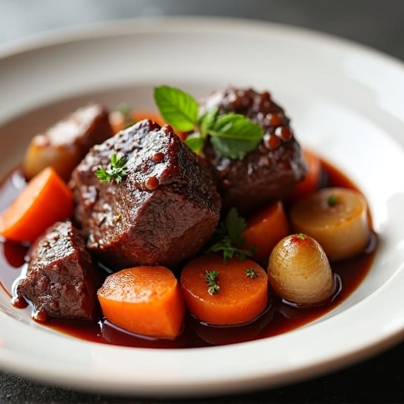 Red Wine Braised Beef with Root Vegetables