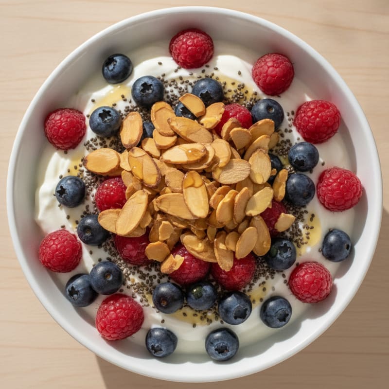 Creamy Greek Yogurt Protein Parfait with Mixed Berries