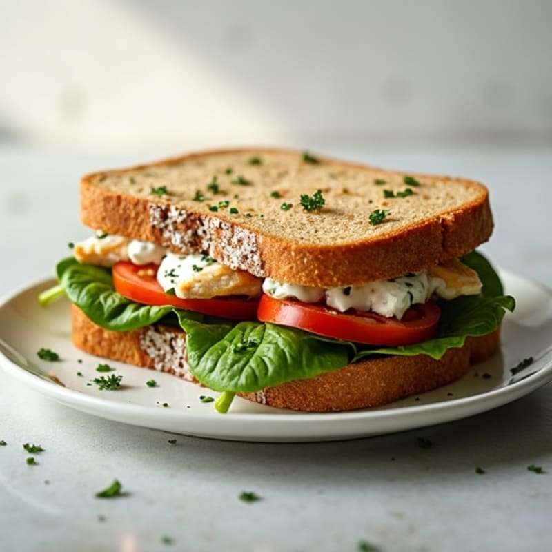 Herb-Roasted Chicken and Greek Yogurt Salad Sandwich