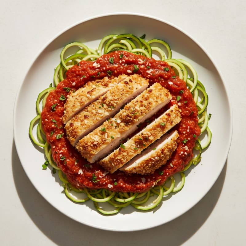 Parmesan-Crusted Chicken with Marinara Sauce