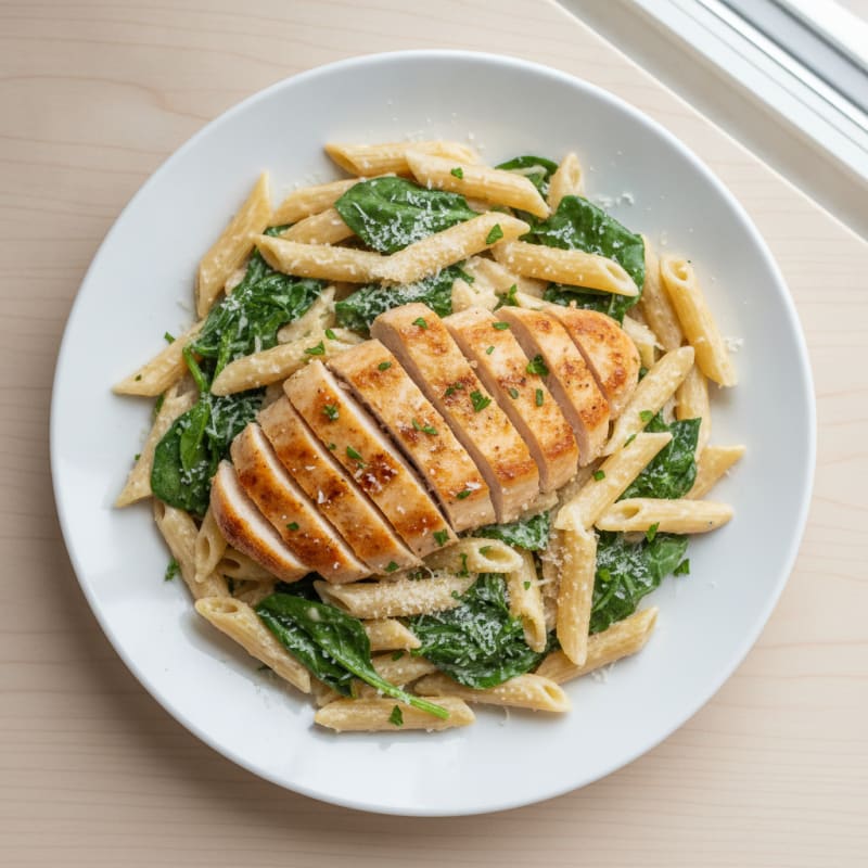 Garlic Parmesan Chicken Alfredo Pasta