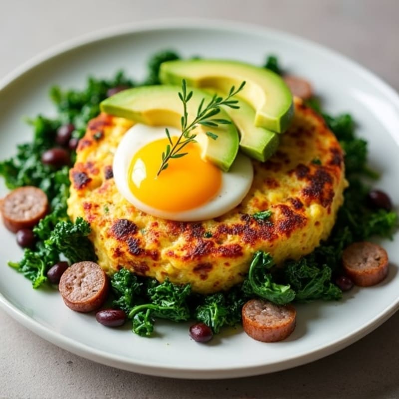 Egg White and Turkey Sausage Scramble with Spinach