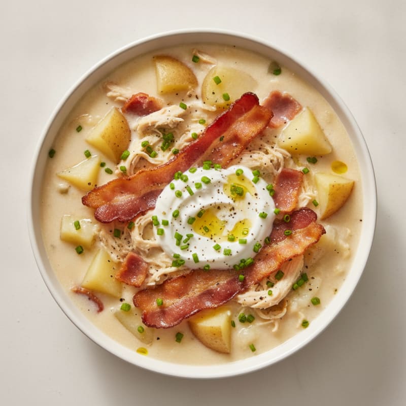 Hearty Loaded Potato and Bacon Soup