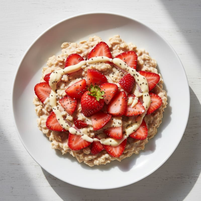 Creamy Strawberry Shortcake Overnight Oats