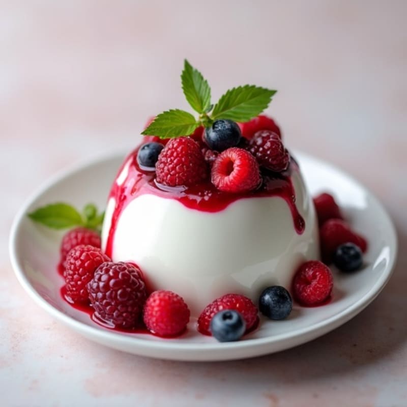 Silky Greek Yogurt Protein Mousse with Berry Compote
