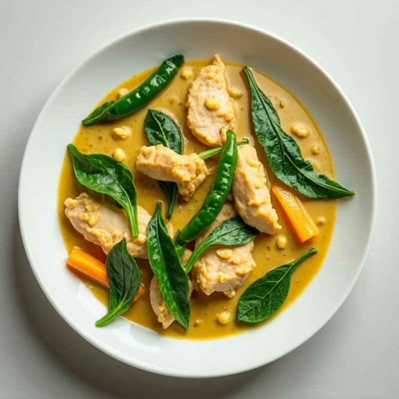 Creamy Green Coconut Chicken and Vegetable Curry