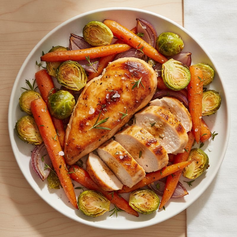 Herb-Roasted Chicken with Roasted Vegetables