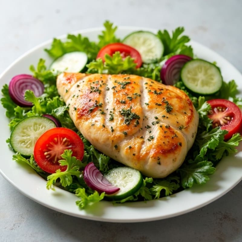 Herb-Roasted Chicken Fresh Salad with Lemon Vinaigrette