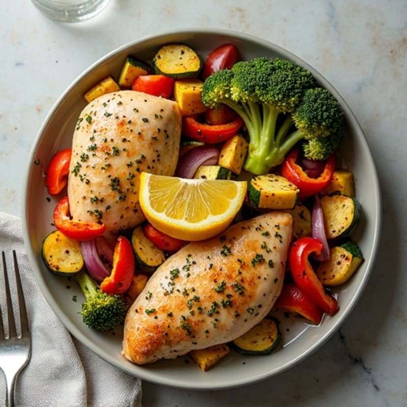 Sheet Pan Lemon Herb Chicken and Roasted Vegetables